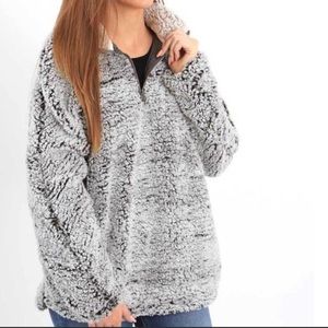 Thread & Supply sherpa fuzzy pull over sweater